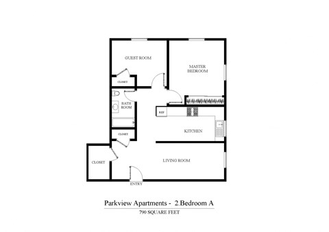 a floor plan of two bedroom apartment 00000000 00000000
